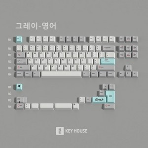 WOB Cush80 Rainy75 PBT 한글 키캡 레이니75 키보드 한글 영어 일본어 각인 키캡, -09 그레이, 제조사축