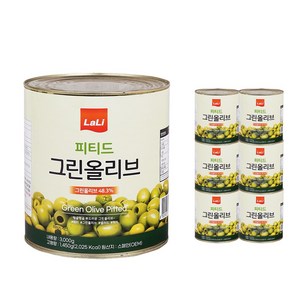 푸드올마켓_ 라리 피티드 그린올리브 3kg 한박스 (3kg x 6ea), 6개