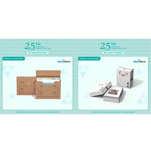 [특전 지관통 포스터 2종] [세트] 블루 아카이브 2.5주년 기념 OST CD 앨범 패키지 + KIT앨범 패키지 /1. Midnight Tip 2. Romantic Smile~
