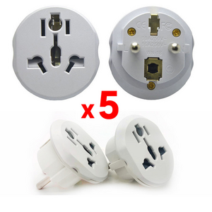 5개 1set eu 돼지코 플러그 멀티슬림 한국 us 유럽형 유럽 변환 어댑터 110v 220V 국내 4.8, 화이트(5ea)