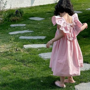 [당일발송]온리히얼 여아 엔젤프릴핑크원피스 아기핑크원피스 아기 유아 휴양지룩 바캉스룩 두돌아기원피스 핑크프릴원피스