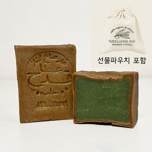 퓨림 시리아 알레포비누 비건 올리브비누_월계수 함량, 190g, 1개, 190g 5% 파우치 포함 1개