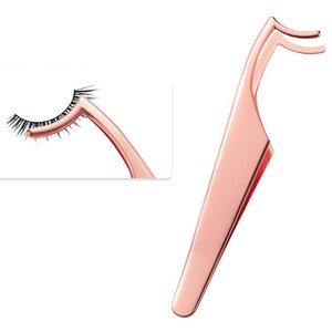 미즈코스 프리미엄 도금 속눈썹 집게 멀티핀셋 트위저 핀셋 쪽집게, 1개, 로즈골드-전기도금