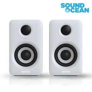 미디플러스 스튜디오 모니터 스피커 MIDIPLUS Studio Monitor PC-Fi Speakers, MI3 V2 White 블루투스 (1조=2통)