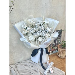 더뮤즈플라워 생일 기념일 비누꽃다발L 미니향수 set, 레드장미, L, 프루티프리지아, 1개