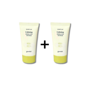 [1+1] 구달 맑은 어성초 진정 무기자차 선크림+(증정)비타C잡티케어크림 10ml, FREE, 2개, 50ml