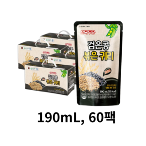 삼육 두유 검은콩 볶은 귀리 190ml 대용량, 삼육두유 검은콩볶은귀리두유 190ml 60팩, 60개