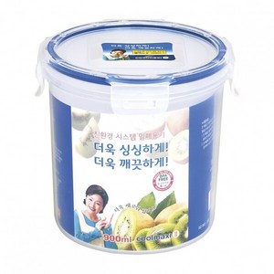 쿨맥시2 원형 900ml 김치통 밀폐용기 보관용기, 1개