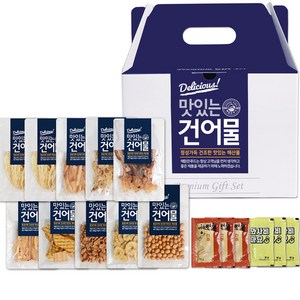 해맑은푸드 맛있는 건어물 10P+소스6P 캠핑&홈파티 모듬안주 플래터, 1세트, 410g