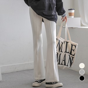 [나크21] (55~88) 핀턱 부츠컷 기모 밴딩팬츠 KO24-P-05