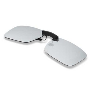 글라시야 사각형 및 원형 클립선글라스 15종, 사각 실버미러(금속테용), 1개