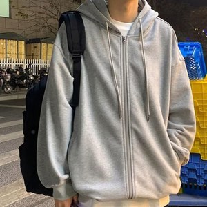 크랙 기모 후드 점퍼 빅사이즈 M-5XL