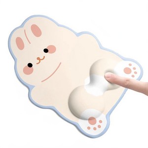 감성픽 귀욤폭발 푹신푹신 손목 보호 마우스패드, 1개, 러블리래빗