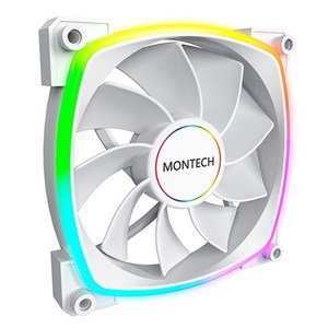 몬텍 MONTECH RX140 PWM ARGB 시스템 케이스 쿨러 (WHITE), 1개