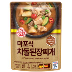 오뚜기 마포식 차돌된장찌개 500g, 4개