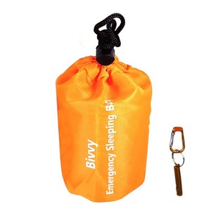 서바이벌 장비 긴급 슬리핑 백 초경량 생존 Bivy Sack 야외 하이킹 활동을위한 열 캠핑 안전 장비, 02 PE Type, 1개
