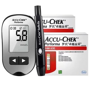 Accu Chek 혈당 테스트 스트립 및 랜셋 세트 측정기 키트 ACCU 모니터 최대 EXP, Mete_3, 1개