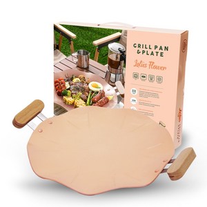[이노쿡] 연꽃 그릴팬&플레이트 피치 1P, 1개, 32cm
