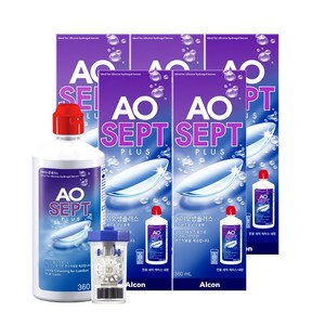 에이오셉플러스 렌즈 세정액, 360ml, 5개