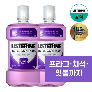 리스테린 토탈 케어 플러스 구강청결제, 1L, 2개