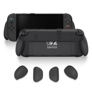 닌텐도 스위치2 케이스 스컬앤코 네오 그립케이스, 블랙, 1개