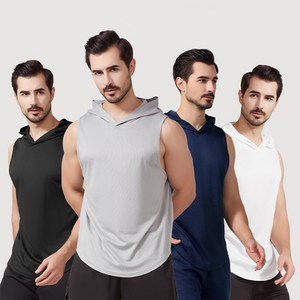 파파리빙 남성 기능성 운동복 상의 러닝 헬스 스포츠 쿨 후드 나시