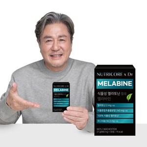 뉴트리코어 x Dr 식물성 멜라토닌 함유 멜라바인 27g, 1개, 30정