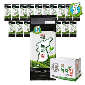 [성경김] 성경식품 녹차 대용량 도시락김(50g) 20봉, 50g, 20개