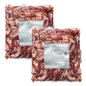 호주산 소갈빗살 늑간살 대용량 1kg+1kg (총 2개), 2개, 1kg
