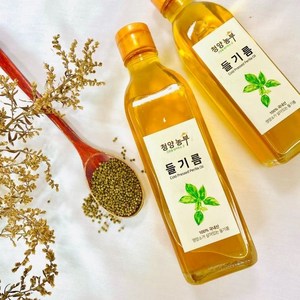 청양농부 100%국내산 저온압착 들기름, 3개, 180ml