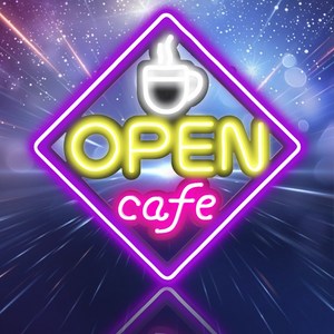 LED보드나라 OPEN 영업중 네온 LED보드 7가지 다양한 패턴의 점멸기능 영업중 NEON간판 카페 24시 미용실 약국 전광판, 42_교차깜빡임 I-1_대형 OPENCAFE 화이트컵