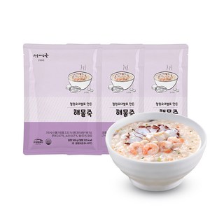 [TG015] 로뎀푸드 서울마님죽 해물죽 500g 3팩 SET, 3개