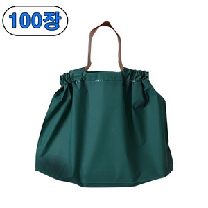 의류 옷가게 선물 포장 복주머니 손잡이 스트링 비닐 쇼핑백, 100개, 1번-진녹색(30x20)