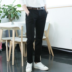 하트비트 블리튼 컬러 면바지 세미 슬림핏 스판 팬츠 사계절용 빅사이즈 무지 바지 단체복 면 남자 일자