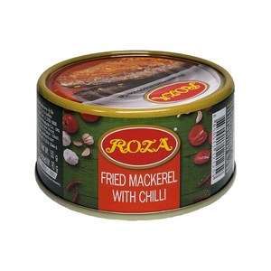 [태국] ROZA 칠리 고등어 통조림 140g / Fied With Chili Mackeel 로자 칠리 매크럴 할랄 HALAL 로사 밥반찬, 1개