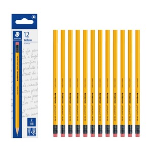 스테들러 STAEDTLER 옐로우 연필 134 (HB 2B) (1다스 12자루), 1개