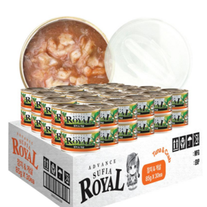 어드밴스 로얄 수피아 7종 85g x 30개입 고양이 캔 길냥이 통조림 간식, 30개, 수피아 참치&게살