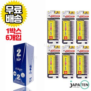 잭스 덴탈프로 치간칫솔 I자형 2호(SS) 1박스 (6개), 0.8mm, 15개입, 6개