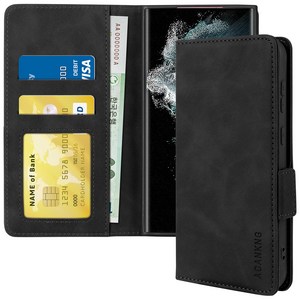 삼성 갤럭시 S22 플러스 울트라 5G 지갑형 카드수납 다이어리 휴대폰리 케이스 S22 plus ulta Leathe wallet case 적용+지문인식 보호필름 증정 풀세트