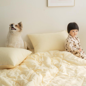 [ / 당일배송 ] 반려동물과 함께 편안하고 안전하게 털 안붙는 이불 상우네 침구와 함께