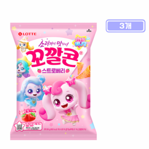 캐치티니핑X꼬깔콘 스트로베리, 3개, 86g