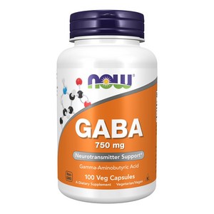 나우푸드 GABA 뉴로트랜스미터 서포트 750mg 베지 캡슐, 1개, 100정