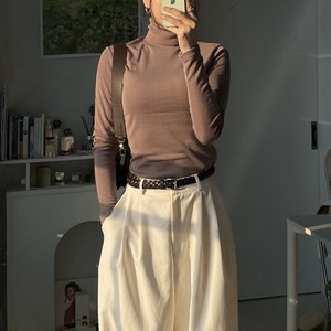 에스미 터틀넥 기본폴라 티셔츠 안감기모 슬림핏