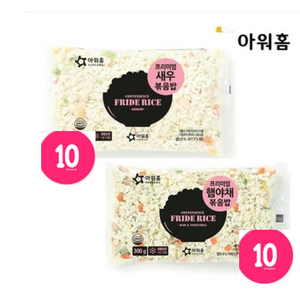 아워홈 [주간특가]새우볶음밥 300g*5ea+햄야채볶음밥 300g*5ea, 300g, 20개