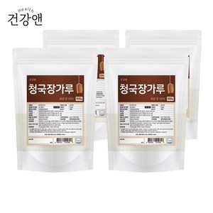 청국장 가루 국산 콩 100% 건강앤, 4개, 500g