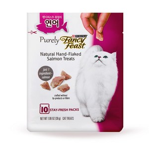 퓨리나 팬시피스트 퓨얼리 프리미엄 내추럴 습식 고양이 간식 30g, 연어, 6개