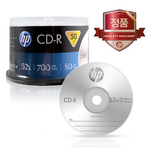 HP CD-R 700MB 공CD, [CD-R] 700MB 52X 케익 50P, 1, 1개