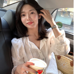 마린도트 레이스 블라우스