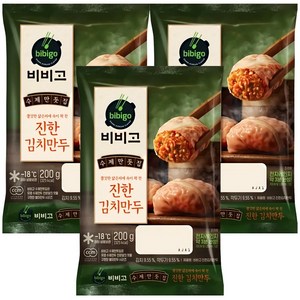 비비고 수제 진한 김치만두 200g, 3개