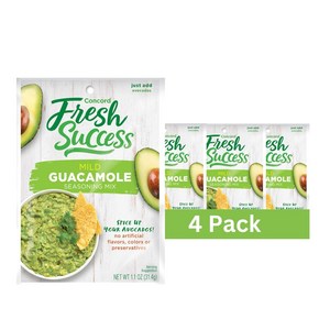 1.1 Ounce (Pack of 4) Concord Foods Mild Guacamol 1.1 온스(4팩) Concord Foods Mild Guacamole Mix 딥 아, 4개, 31g